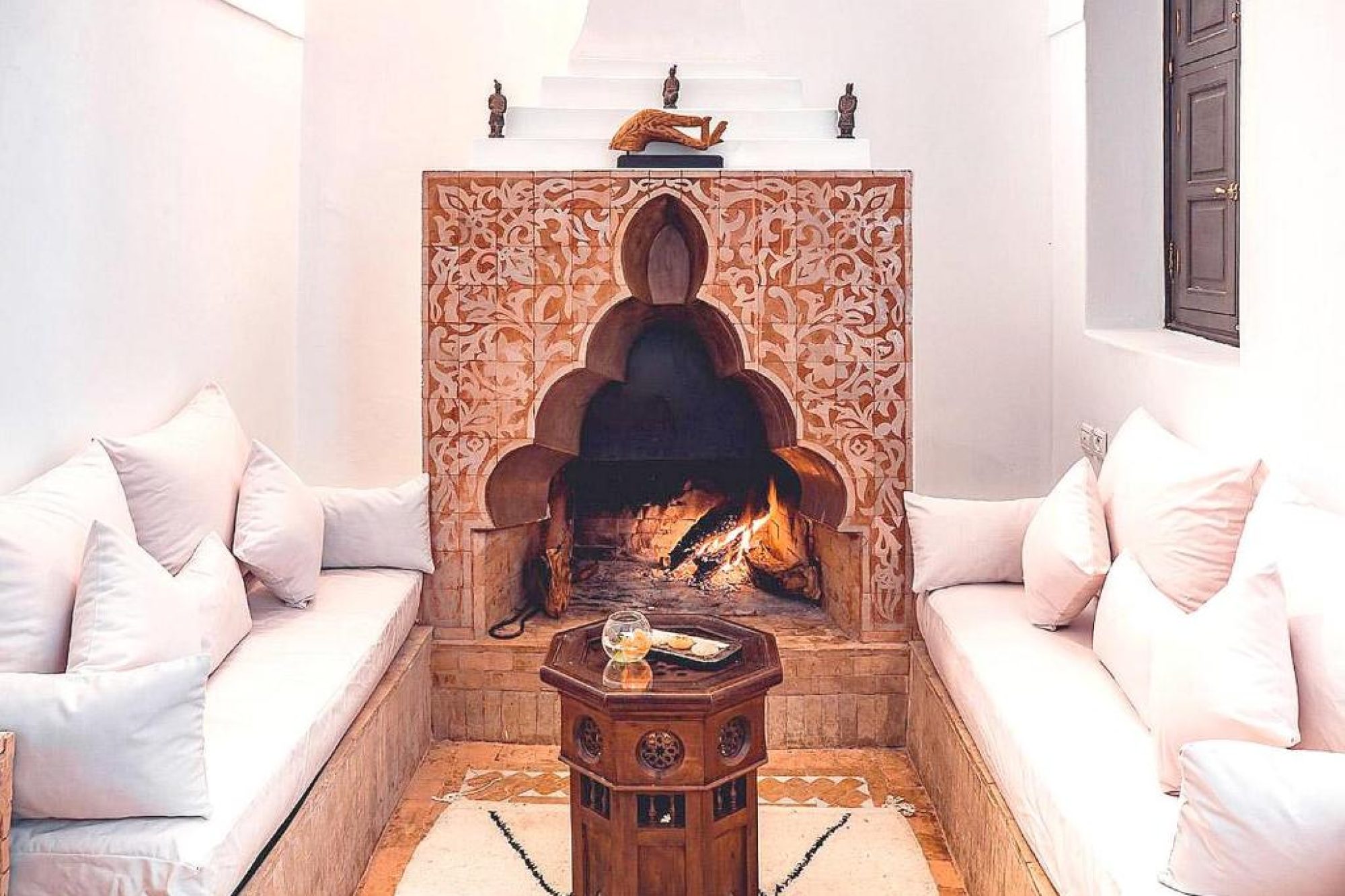 cheminée - Ambre Epice Medina - Riad Marrakech