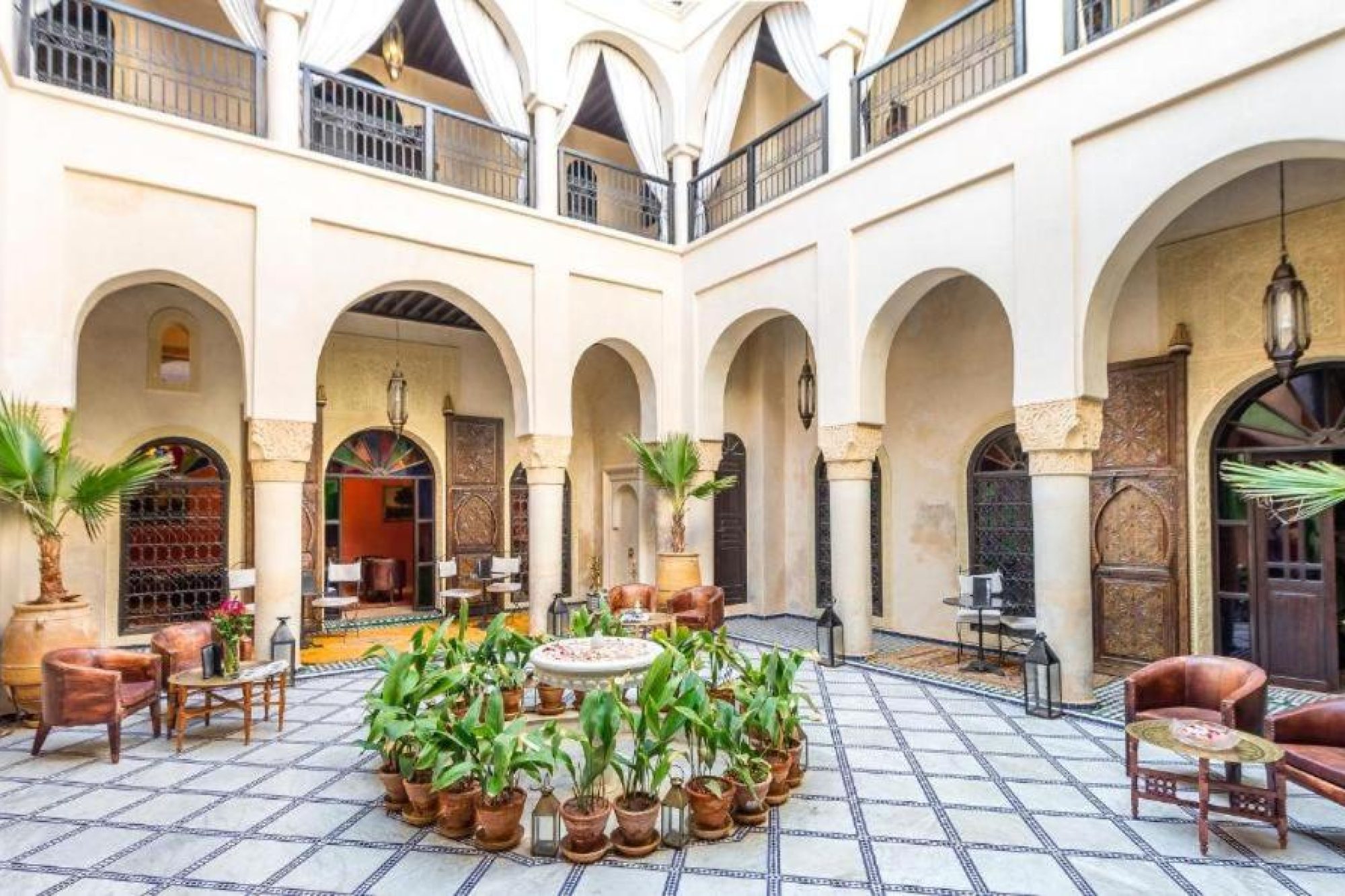 patio central Riad Boustane & SPA